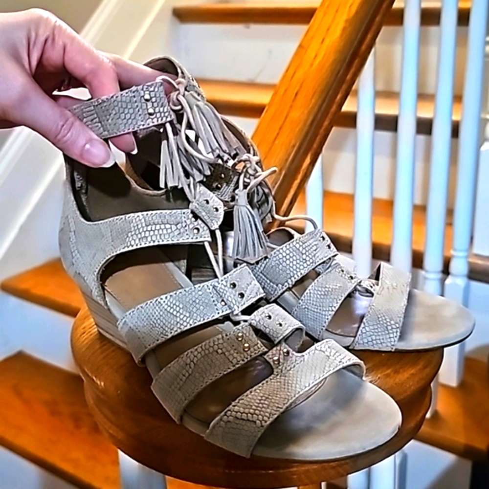 UGG Snakeskin Lace-up Wedge - Picture 2 of 10